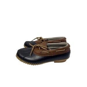 JBU by Jambu Gwen Weather Ready Duck Slip-On Rain Shoes Navy Brown Women’s 7